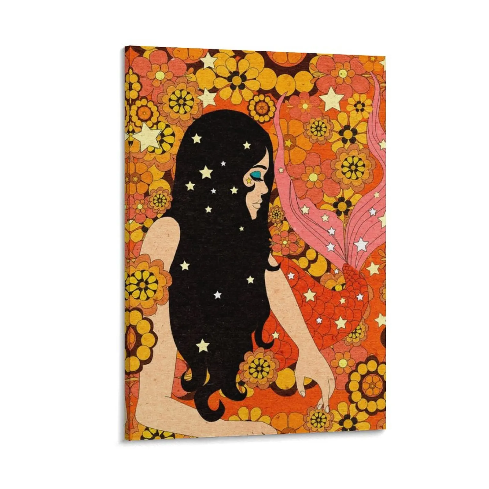 

COSMIC MERMAID Canvas Painting wall decor home decor Wall decoration frame