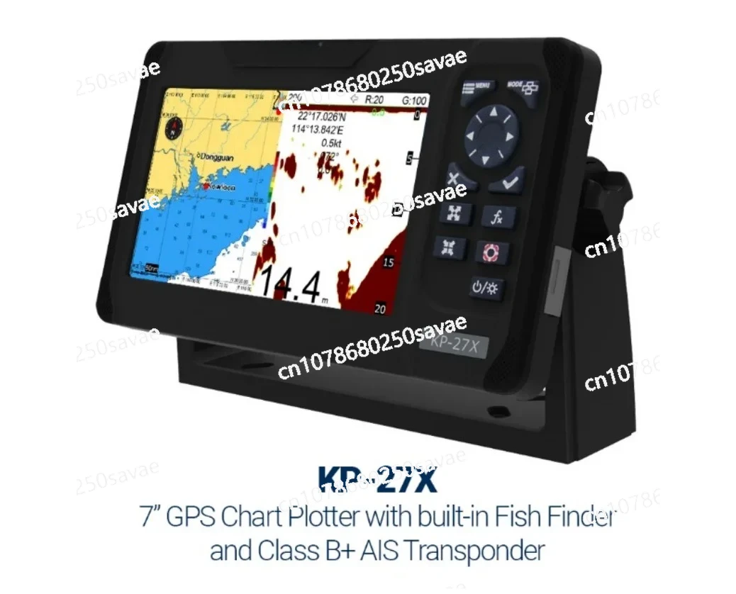 

Marine GPS Chart Plotter 4-IN-1 with Echo Sounder with AIS Built-in