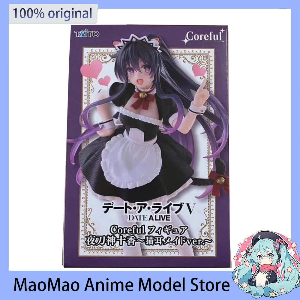 

В наличии Оригинальная фигурка TAITO Coreful DATE A LIVE Yatogami Tohka Nekomimi Maid ver. Кукла Kawaii, оригинальная аниме-модель, игрушки 18 см
