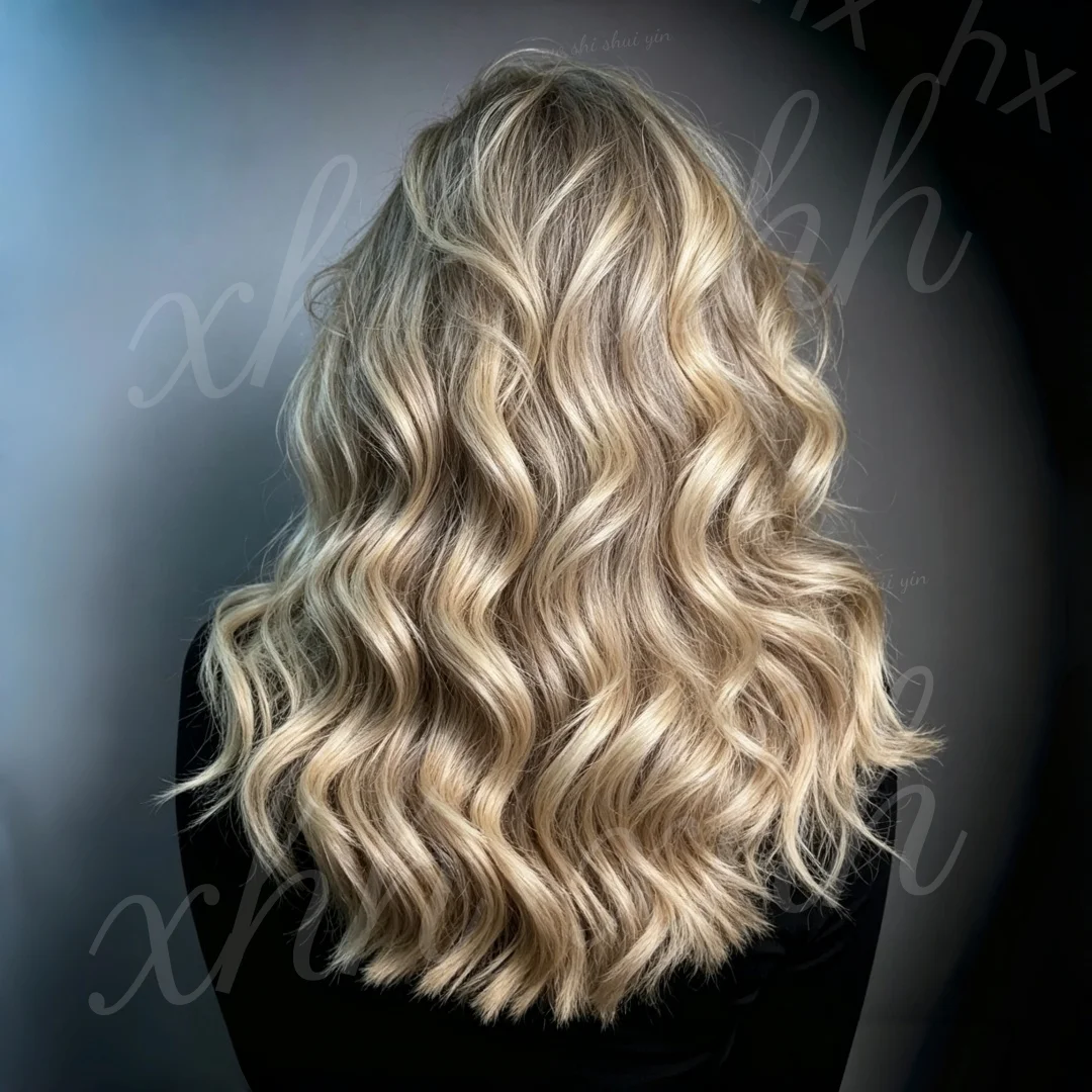 Glueless Ombre Blond 18Inch Straight Natural HD Lace Wig for Women Bob Pre-Plucked Transparent Lace Frontal Versatile Hair Wig