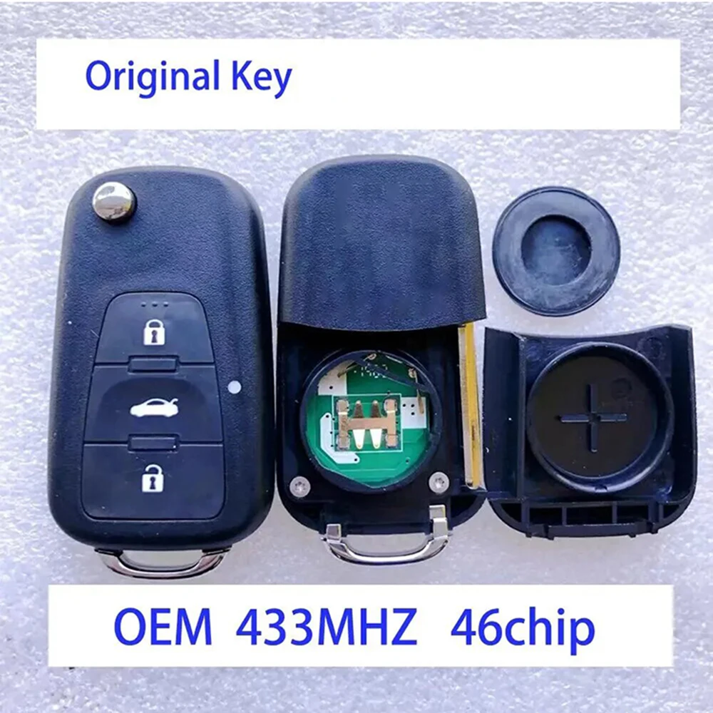 OEM 433 MHz For Para MG5 Coche MG 5 FOB Flip control remoto clave With ID46 chip