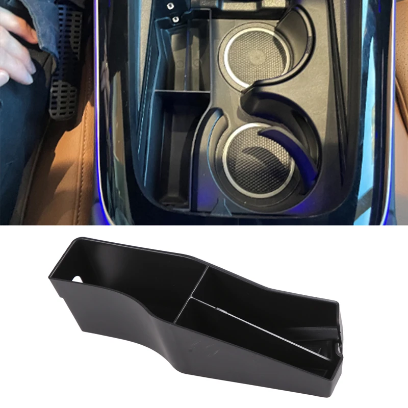 Bandeja organizadora do console central, suporte para copo de água, caixa de armazenamento para mercedes benz classe e w214 2024 2025, acessórios interiores do carro