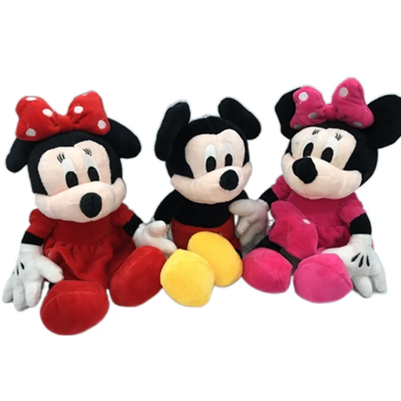 لعبة ديزني ميكي وميني القطيفة، 28 سم، دمية ميكي ماوس لطيفة ورائعة، هدية عيد ميلاد وعيد الميلاد للأطفال #1