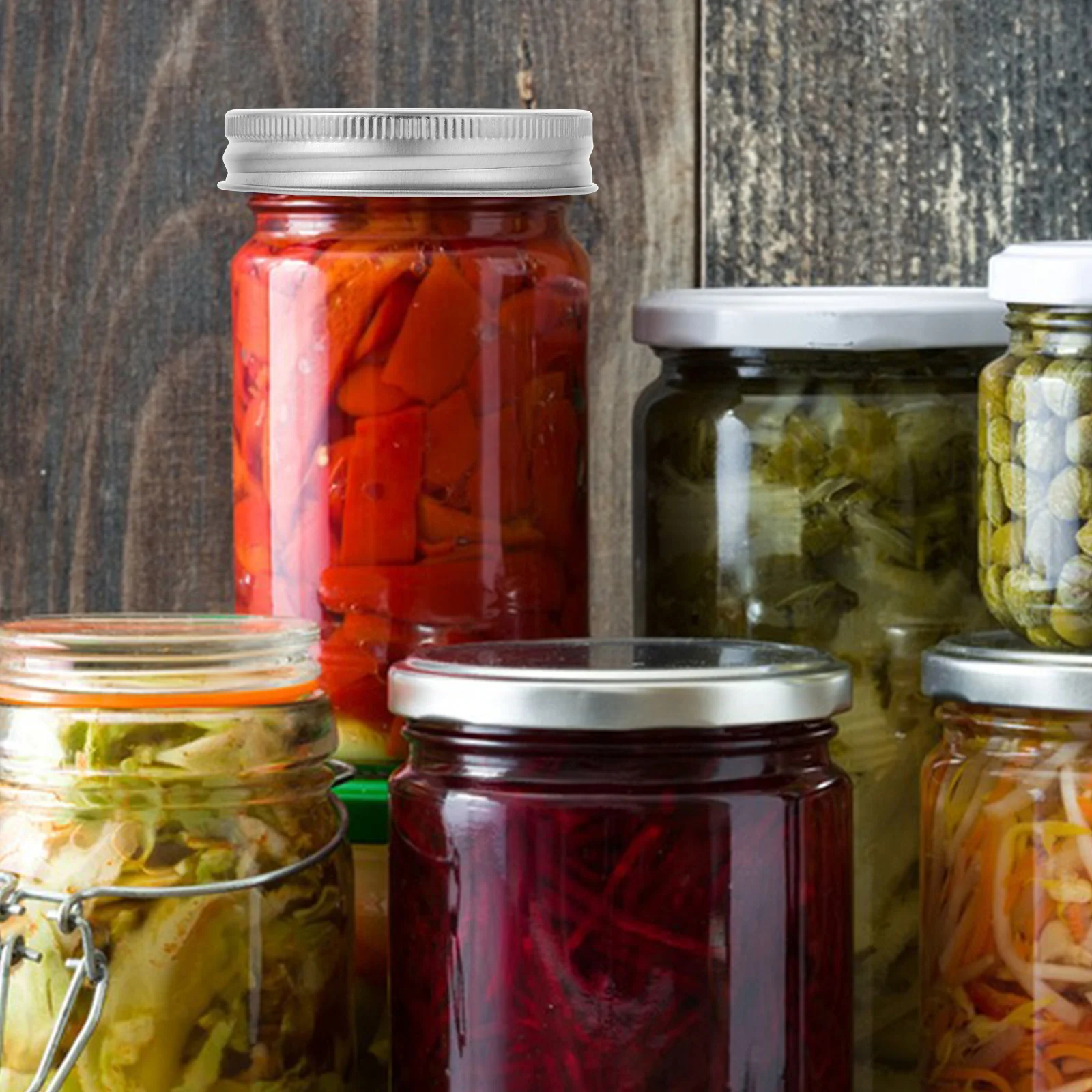 

12Set Professional Canning Lids and Rings Wide Mouth Leakproof Reusable Jar Covers Jar Lid Professional Canning Lids