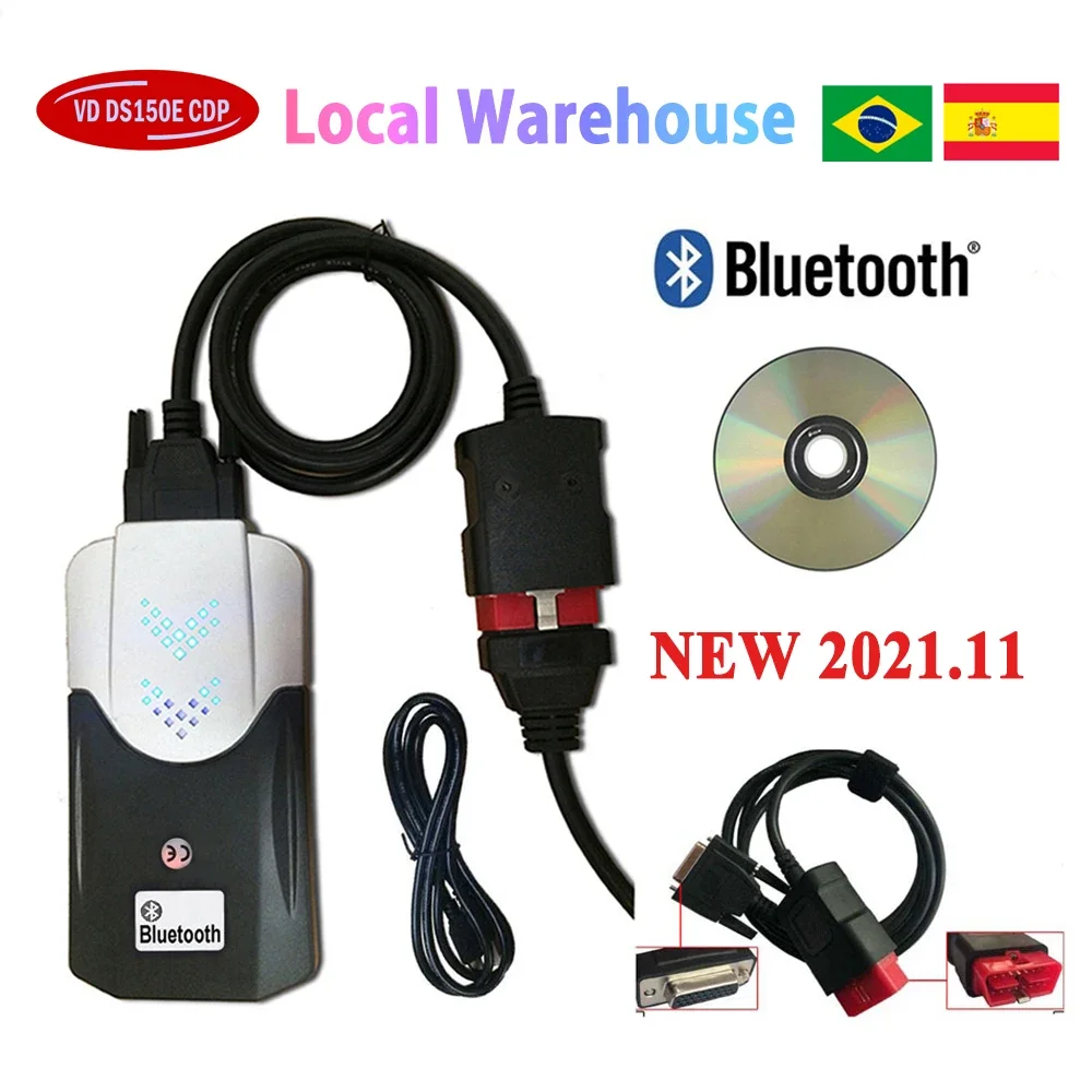 2024 NEW VCI VdIJk Autocoms Pro OBD2 Scanner 2021.11 Keygen Vd Ds150e Cdp Bluetooth for Tnesf Delphis Orpdc Car Diagnostic Tools