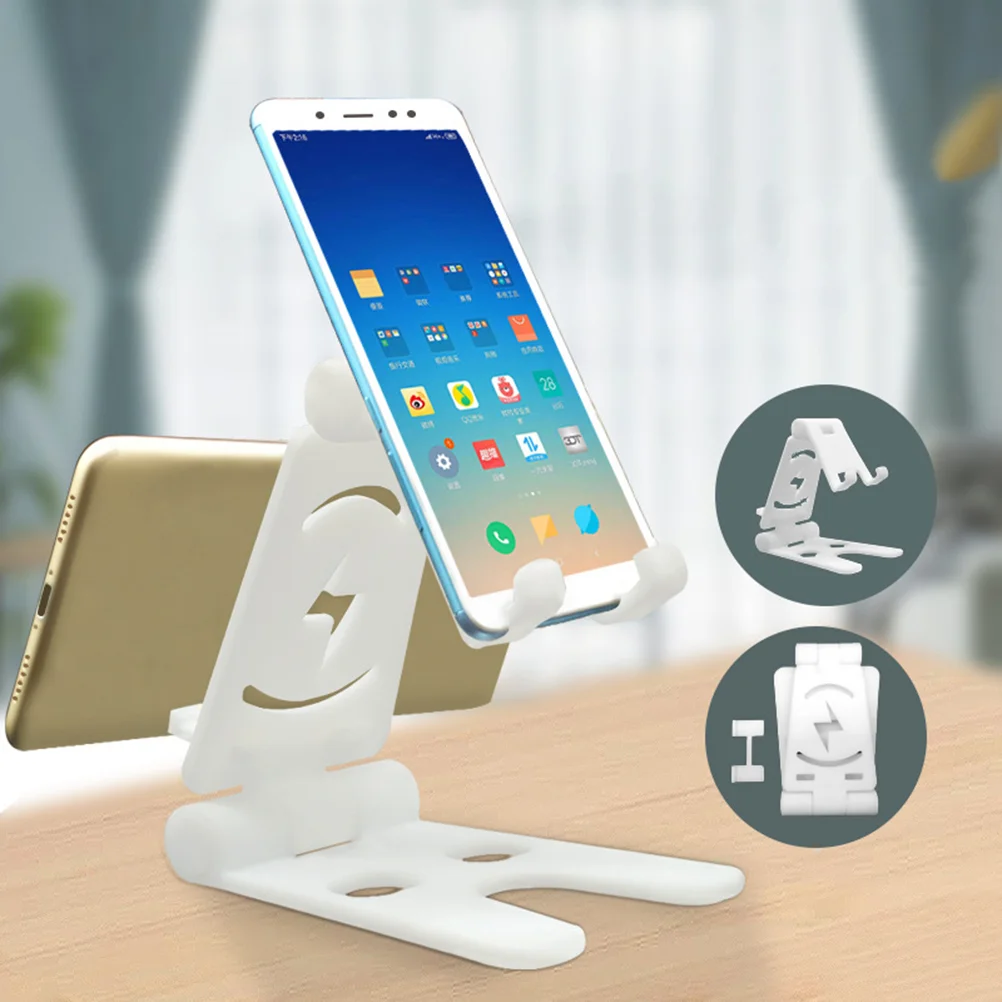 

Double Phone Holder for Desk Universal Folding Stand Tablet Accessories Mobile Power Supply Holder ABS Material Hands Free