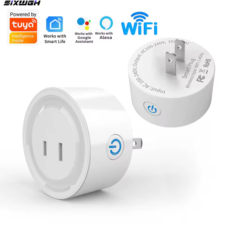 WiFi Tuya Smart Socket 2-Pin Flat Plug