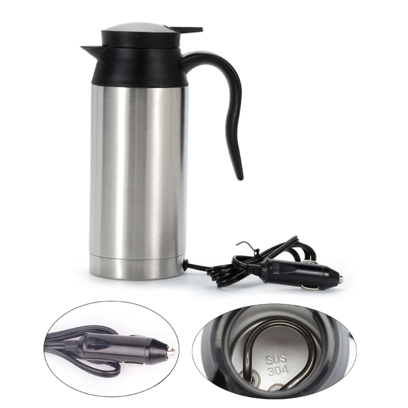 

Travel Electric Kettle, 750ml Small Portable Kettle, Stainless Steel Kettle Water Boiler with Keep Warm Function