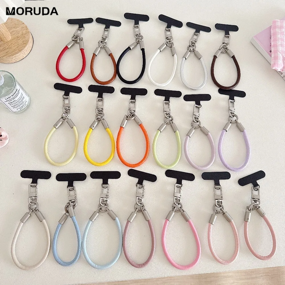 

Роскошный кожаный короткий ремешок для мобильного телефона, ремешок на руку, универсальные аксессуары с защитой от потери для мобильного телефона