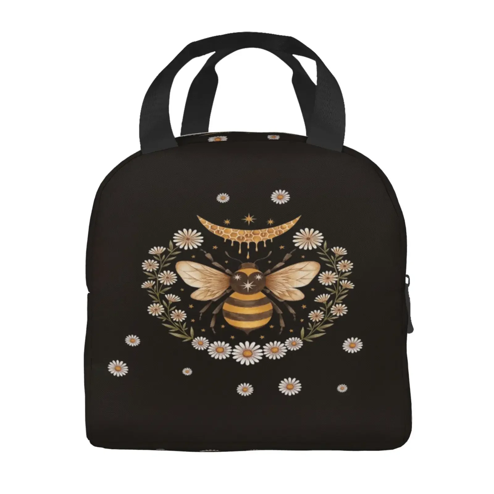 Honey Moon Wednesday Print Lunch Bag for Girls Funny Lunch Box Fun Picnic Cooler Bag Portable Zipper Oxford Thermal Lunch Bags