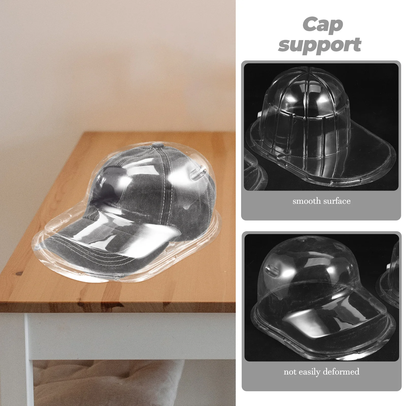 

Baseball Cap Shaper Anti deformation Hat Display Stand Transparent Box Storage Support Dust Cover Hat Holder Cap Rack