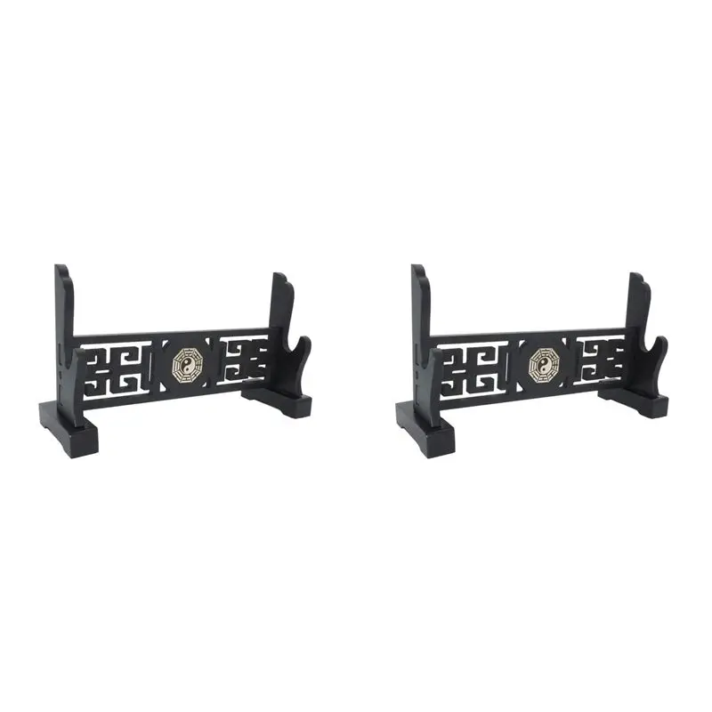 2X Sword Stand  Display Stand Katana Genji Samurai Sword Blade Templar Medieval Sword Stand Tai Chi Bagua-A
