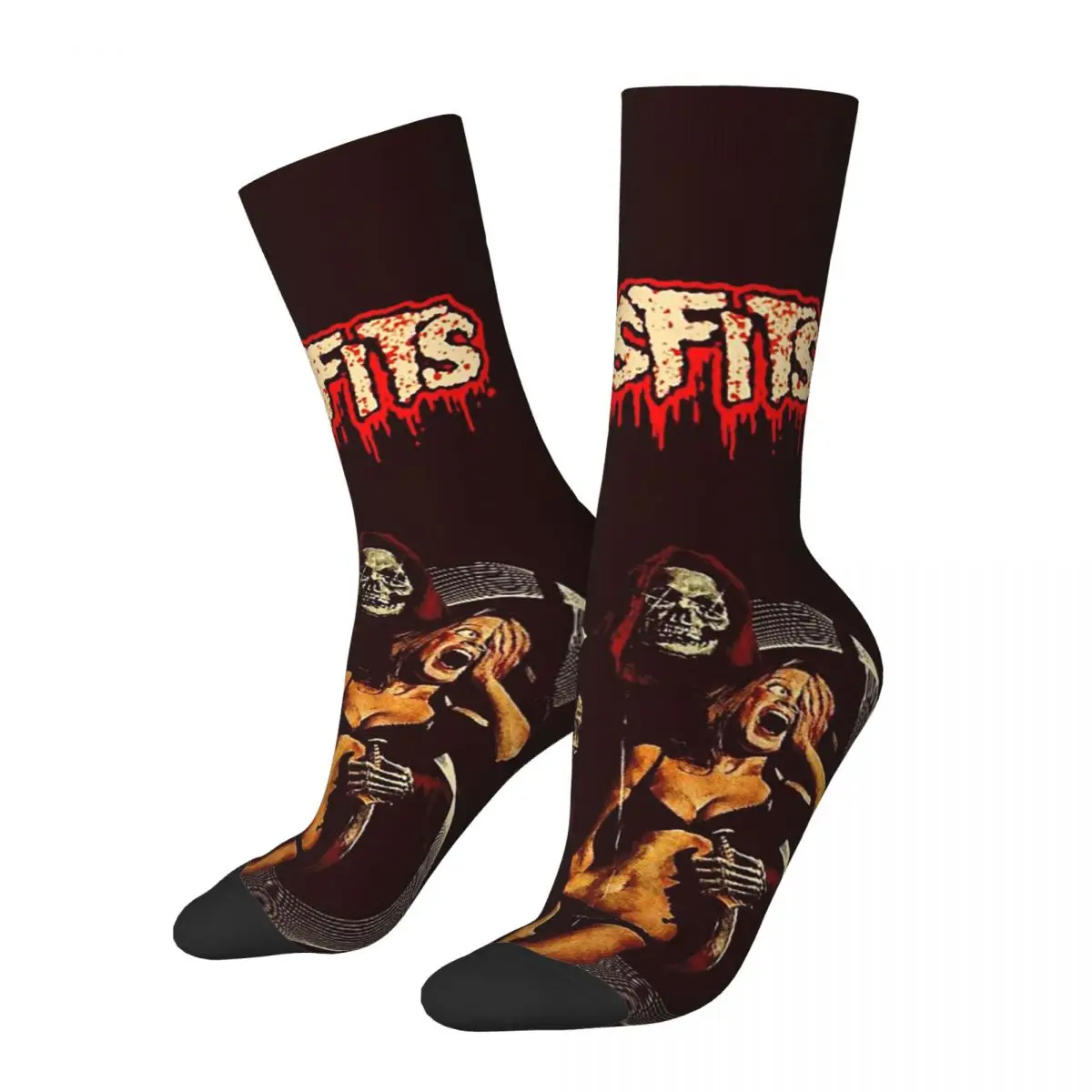 

New Male Men Socks Harajuku Misfits Skull Sock Graphic Women Socks Spring Summer Autumn Winter