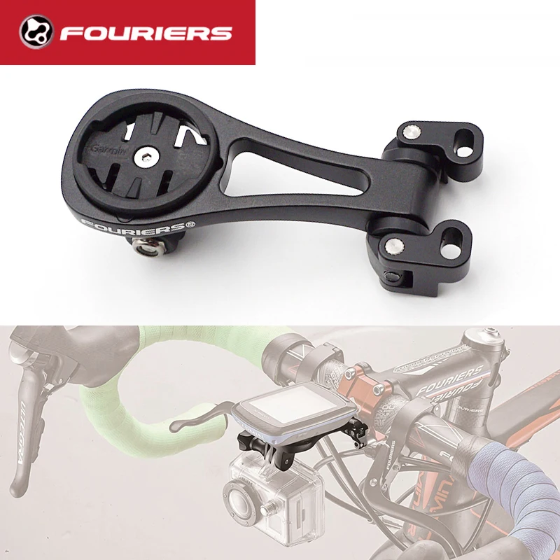 

Fouriers HA-S022 Bicycle Computer Mount Adjustable Angle For Stem Front Cap Compatible Garmin Bryton MIO GoPro Cycling GPS Mount