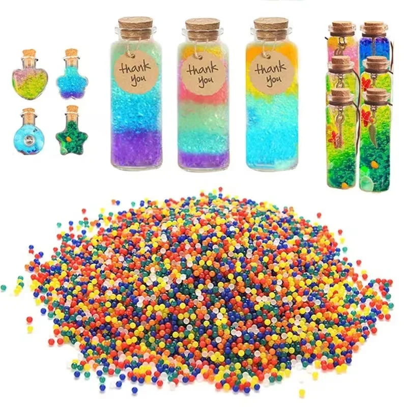 10000pcs Home Decor Water Beads Colorful Pearl Gel Ball Polymer Hydrogel Potted Crystal Shaped Mud Soil Grow Magic Jelly Wedding