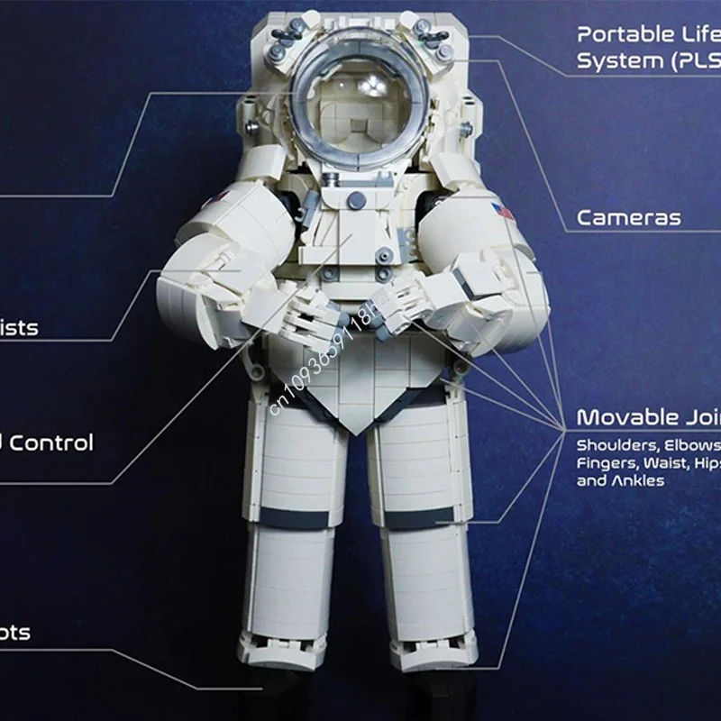 1818pcs MOC SPACESUIT Spaceed Model Building Blocks Architecture Christmas Gifts Assemble Toys DIY Education Brick Kids Birthday