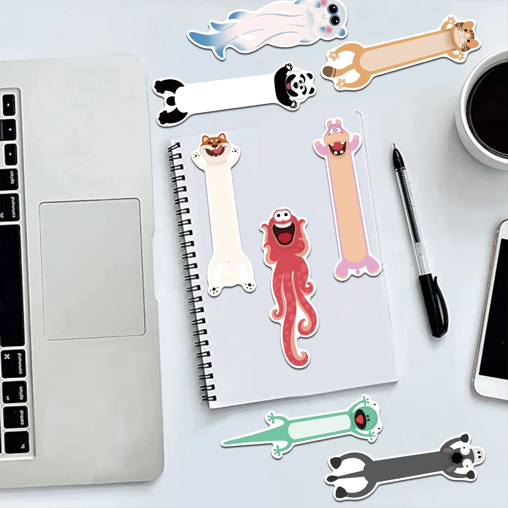 30pcs Funny Irregular Animals Bookmarks Reading Pages Books Annotated School Stationary Supplies DIY Cartoon Aesthetic Bookmarks