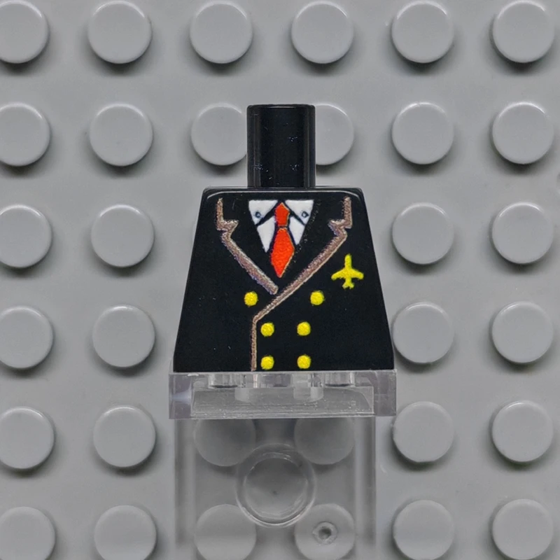 كوري تويز DIY MOC لمجموعة 973 11 #    1 قطعة أجزاء مكعبات البناء المطبوعة على الجسم العلوي