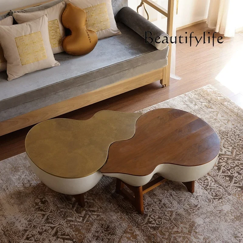 

Solid wood small coffee table simple modern creative coffee table simple personality living room art modern style
