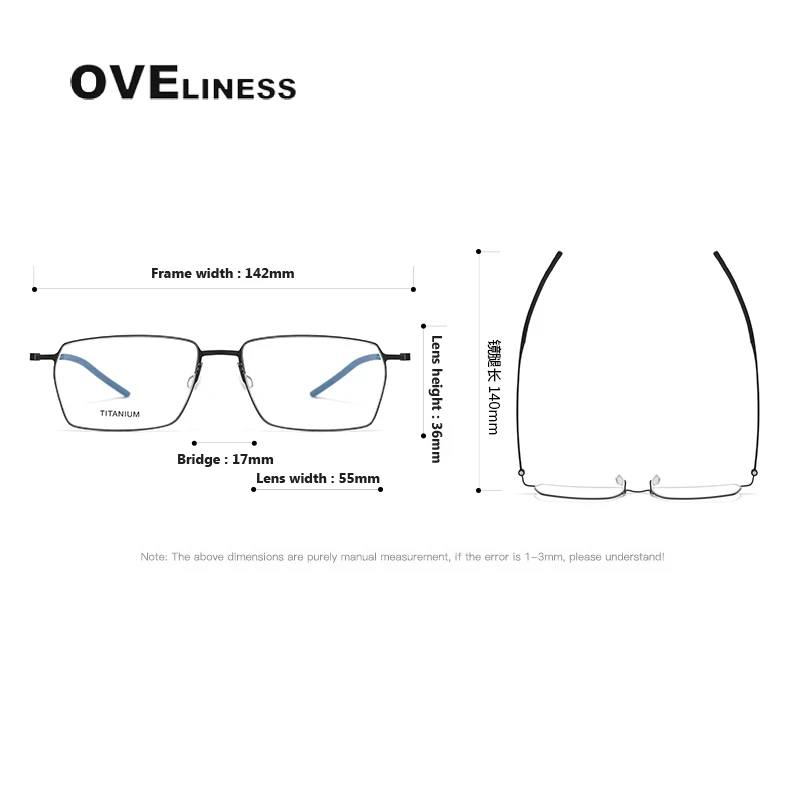 Czysta tytanowa ramka do okularów dla mężczyzn kobiety plac krótkowzroczność recepta mężczyzna oprawki do okularów 2023 nowy pełna optyczne koreański