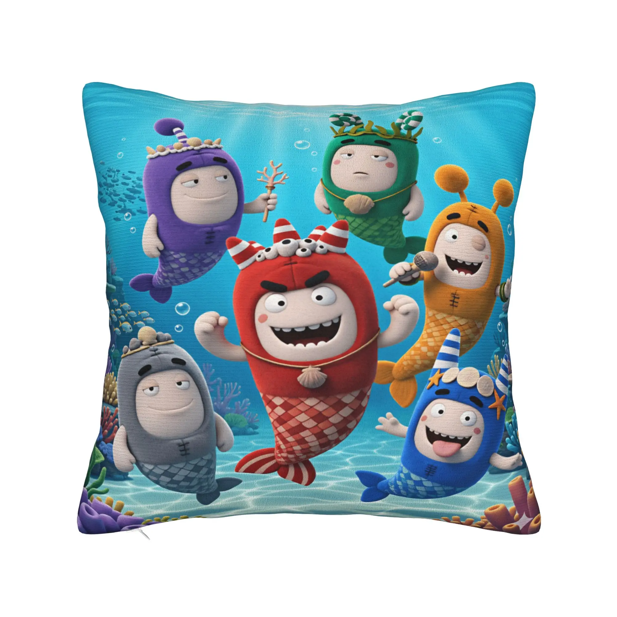 Чехол для подушки с героями мультфильмов Oddbodes, современный чехол для подушки для дивана, кровати, гостиной, индивидуальный чехол для подушки, подарок на день рождения