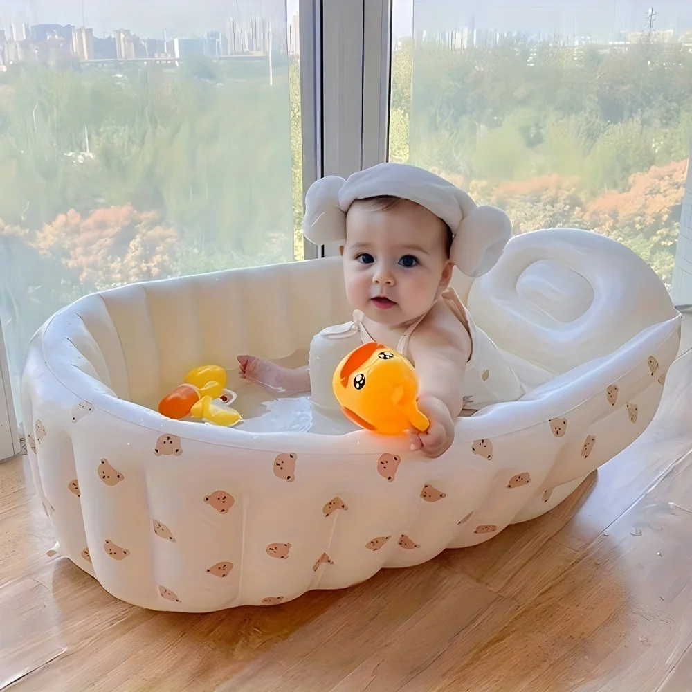 Baby Bathtub Portable Bathtub Foldable Inflatable Bathtub Baby Bathtub Outdoor Portable Children\'s Swimming Pool