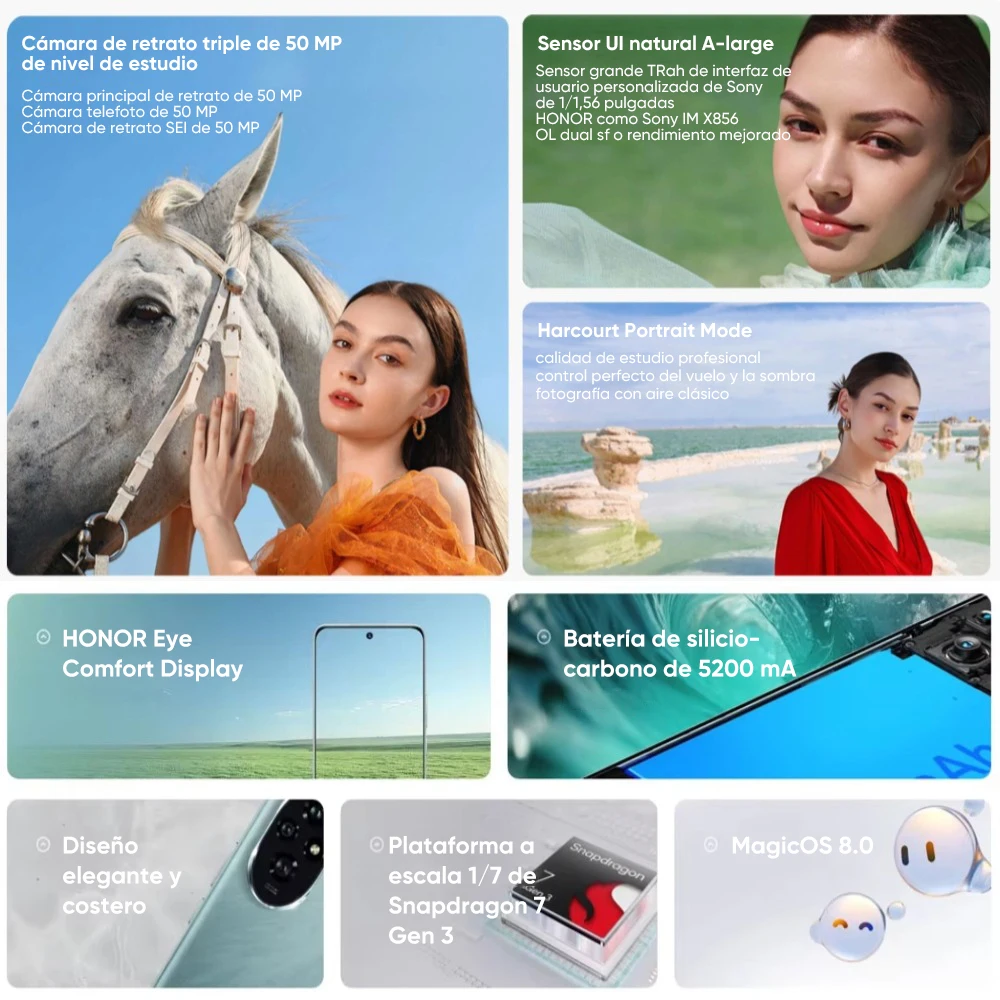 هاتف ذكي HONOR 200 الإصدار العالمي الأصلي Snapdragon 7 Gen 3 5G بشاشة 6.7 بوصة AMOLED بقدرة 5200 مللي أمبير في الساعة يدعم HONOR 100 وات شحن فائق