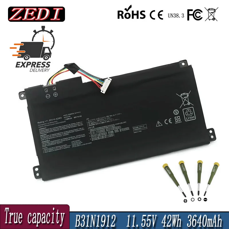 ZEDI 42WH C31N1912 B31N1912 new Original Laptop Battery For ASUS VivoBook 14 E410MA-EK018TS EK026TS BV162T F414MA E510MA Series