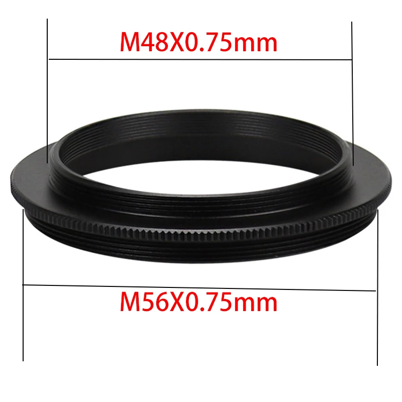 

M48x0.75mm Male Turn to M56x0.75mm Male T-Ring Threads Mount Converter Adapter Telescope Accessories