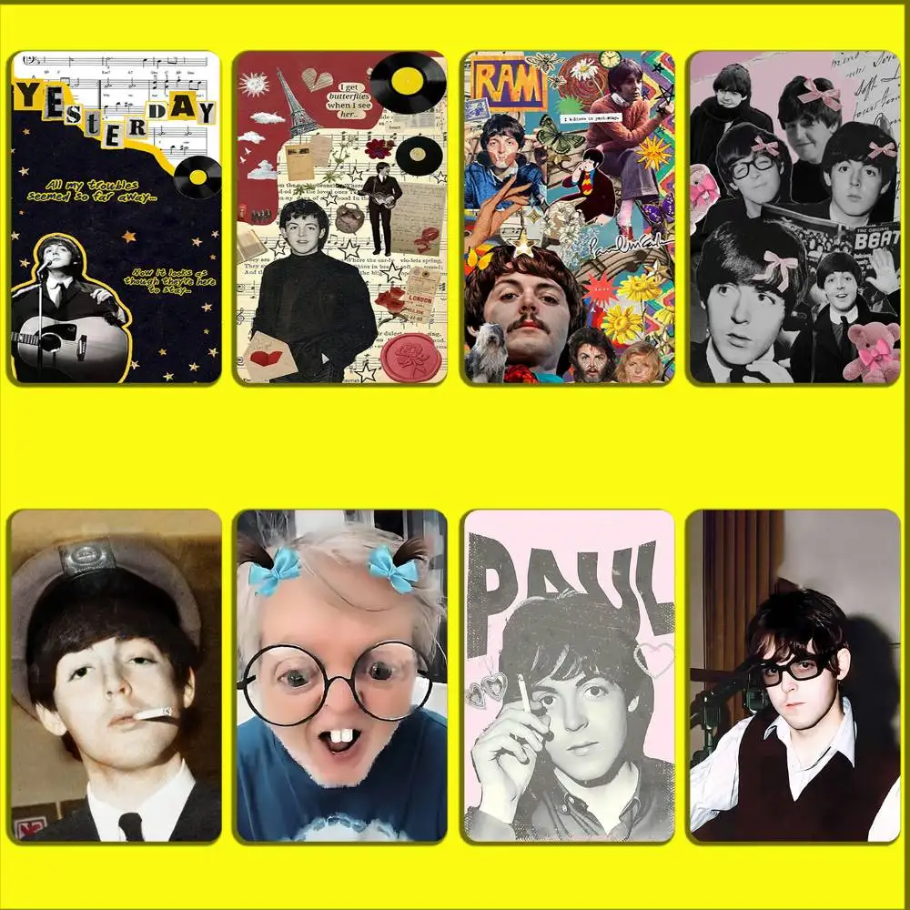 

Singer P-Paul M-McCartney Card Stickers For Debit Bank Credit Cards Metro Bus Pass Sticker Decoration Cover Skin