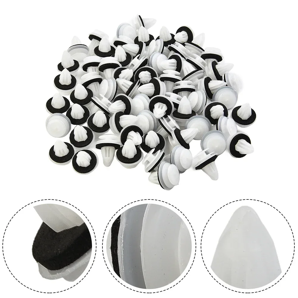 

100Pcs Clips For Retaining Door Panel Bumper Clips Interior Fender Screw Rivet/D02 Type+ Pad Car Interior Clip Accessories