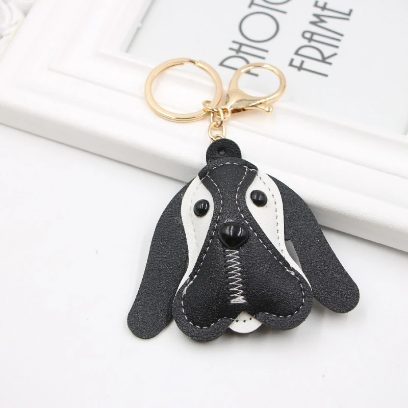 かわいいピギードッグキーホルダー、PUアニマルカーペンダント、小さなバックパックアクセサリー、ロングギアドッグ、新しい