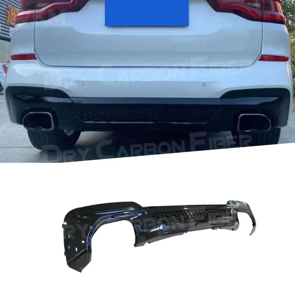 

Carbon Look ABS OO-OO Rear Bumper Lip For BMW X3 G01 M Sport 2018 - 2021 Gloss Black Rear Diffuser Bumper Lip