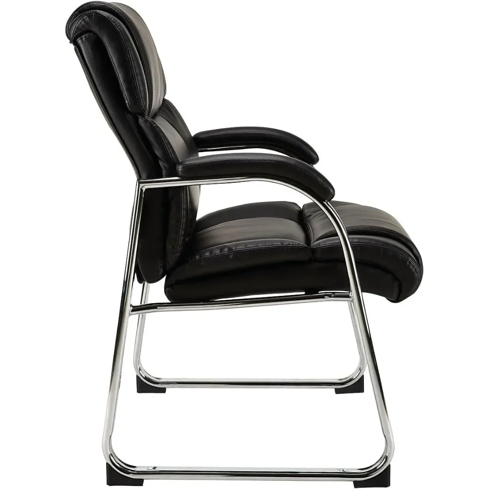 Bonded Leather Guest Chair, Waiting Chair