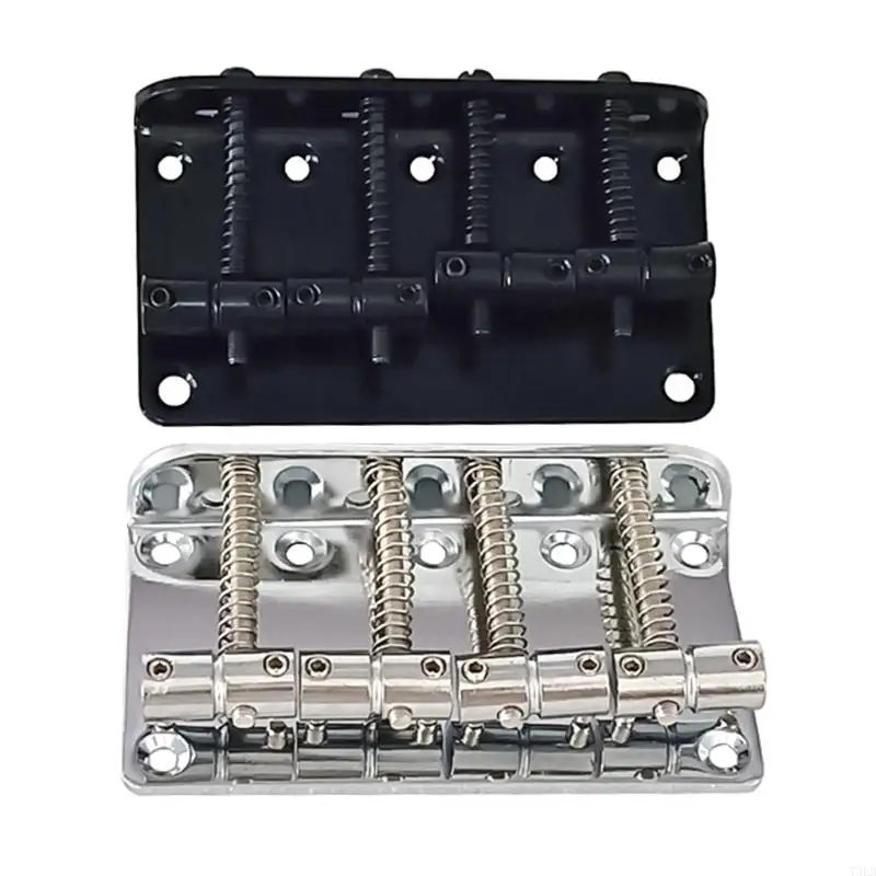 T3LD 4 String Bass Bridge Electric Bass Guitar Accessories Bass Bridge Assembly Bass Guitar Bridge Replacement Vintage