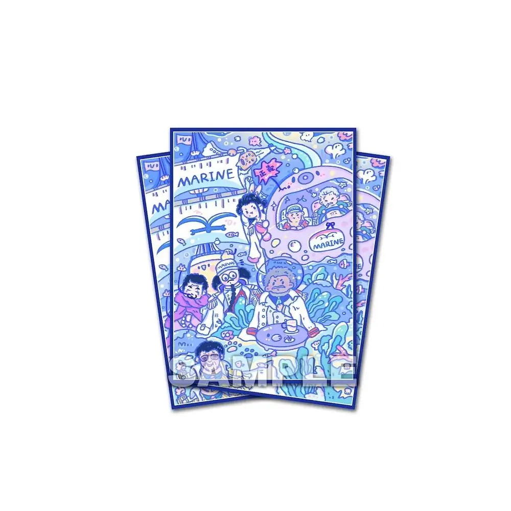 60Pcs/set One Piece Q-version card sleeve OPCG PTCG Anime and Game Collection Card Protective Cover Gift Toy 67*92mm