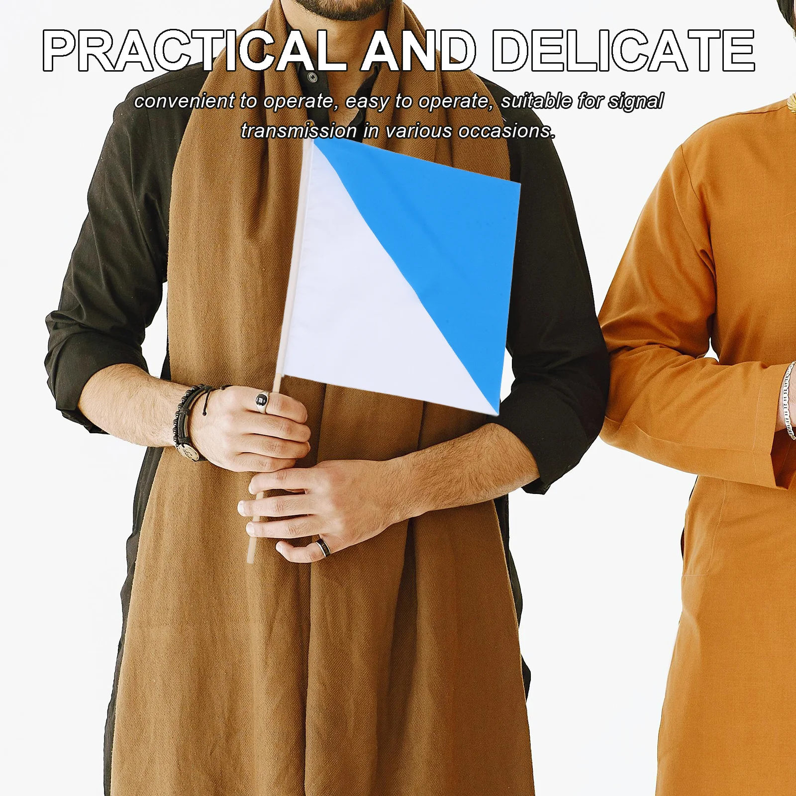 

2Pcs Navy Signal Flags Handheld Small Mini Flags on Stick Outdoor Party Decorations Flag Blank Flag Small