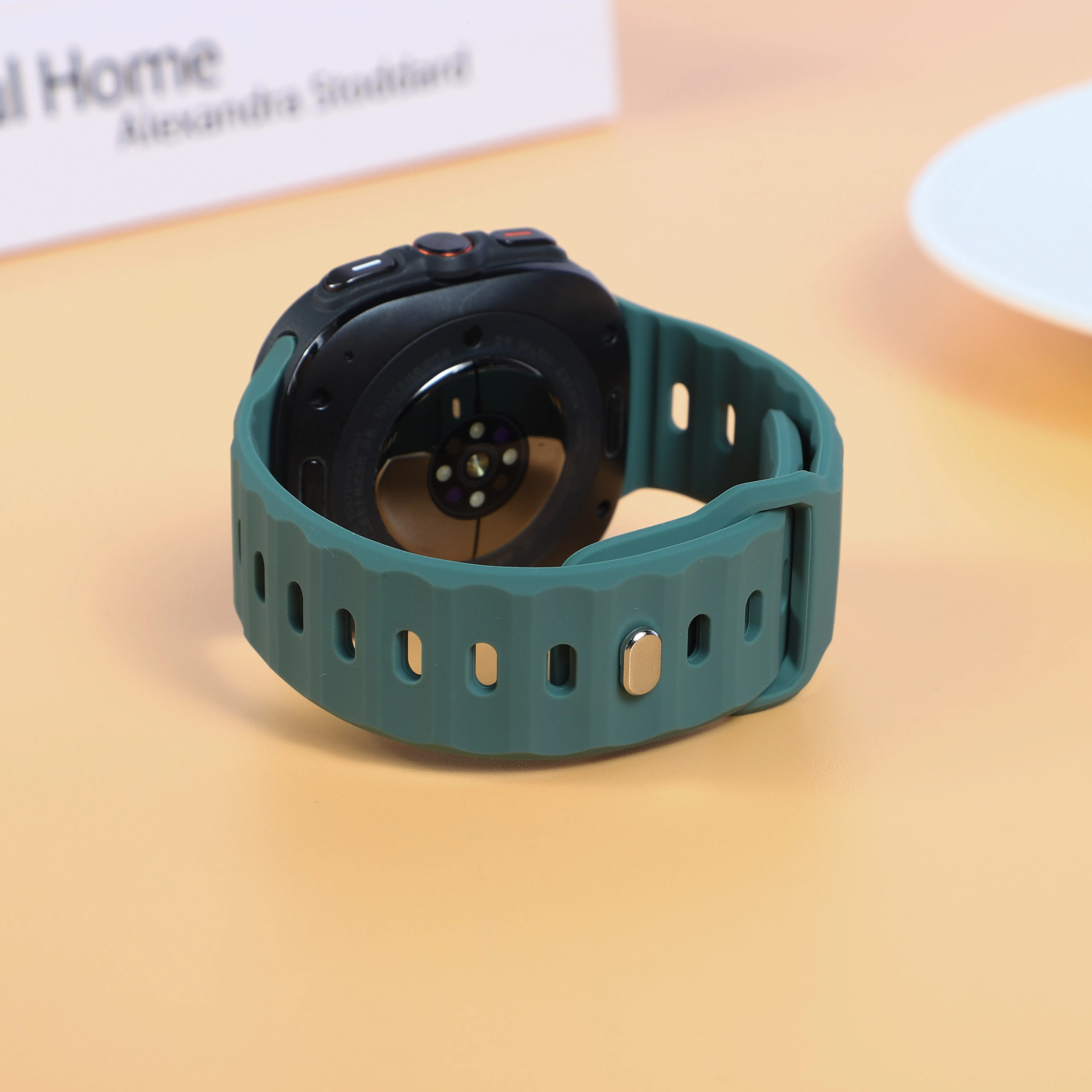 حزام سيليكون لساعة سامسونج جالاكسي الترا 47 ملم إكسسوارات حزام المعصم سوار كوريا الرياضي أساور جالاكسي ساعة الترا باند #2