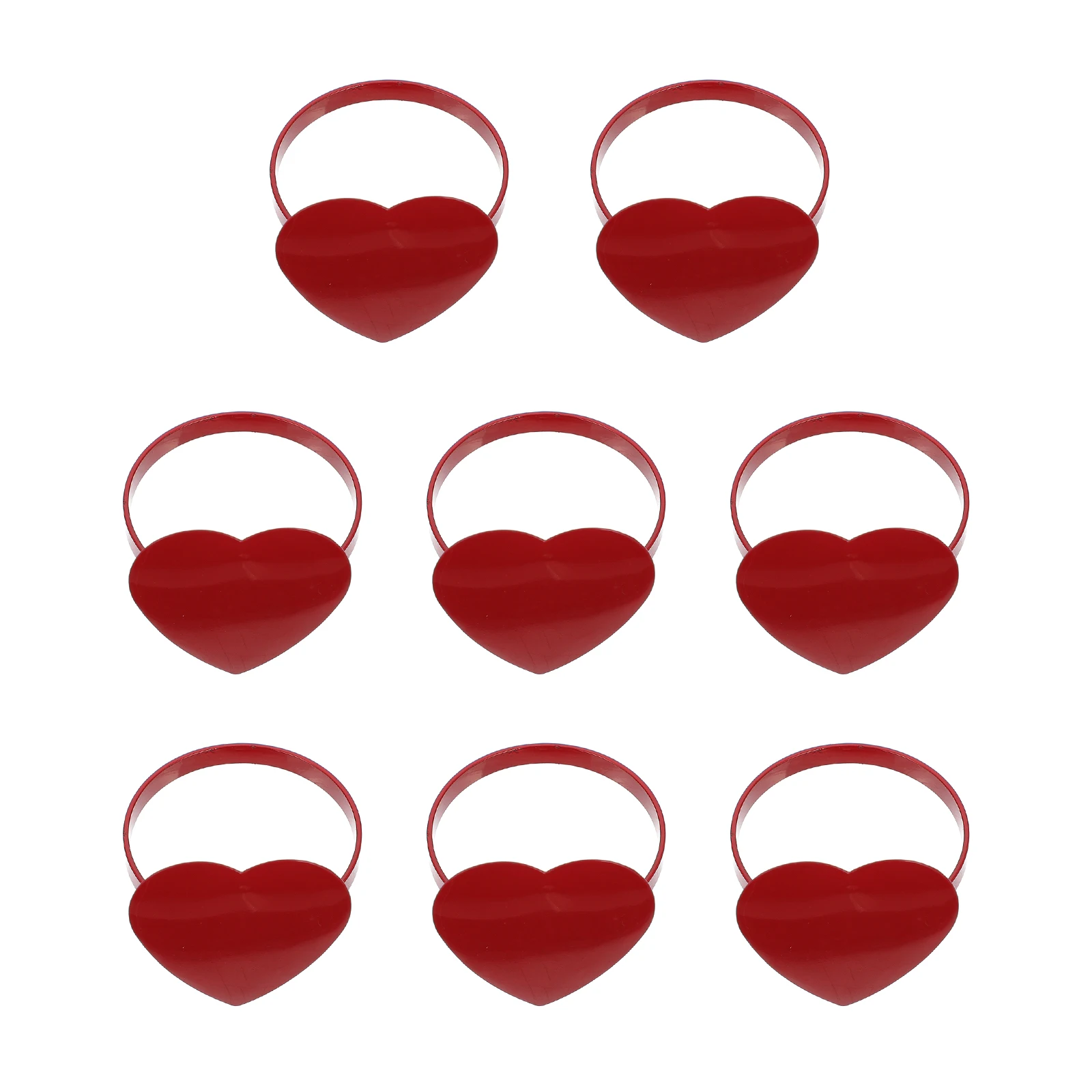 

8 Pcs Metal Valentine Buckles Tableware Accessories Metal Napkin Buckle Red Elegant Tableware Napkin Rings Accessories