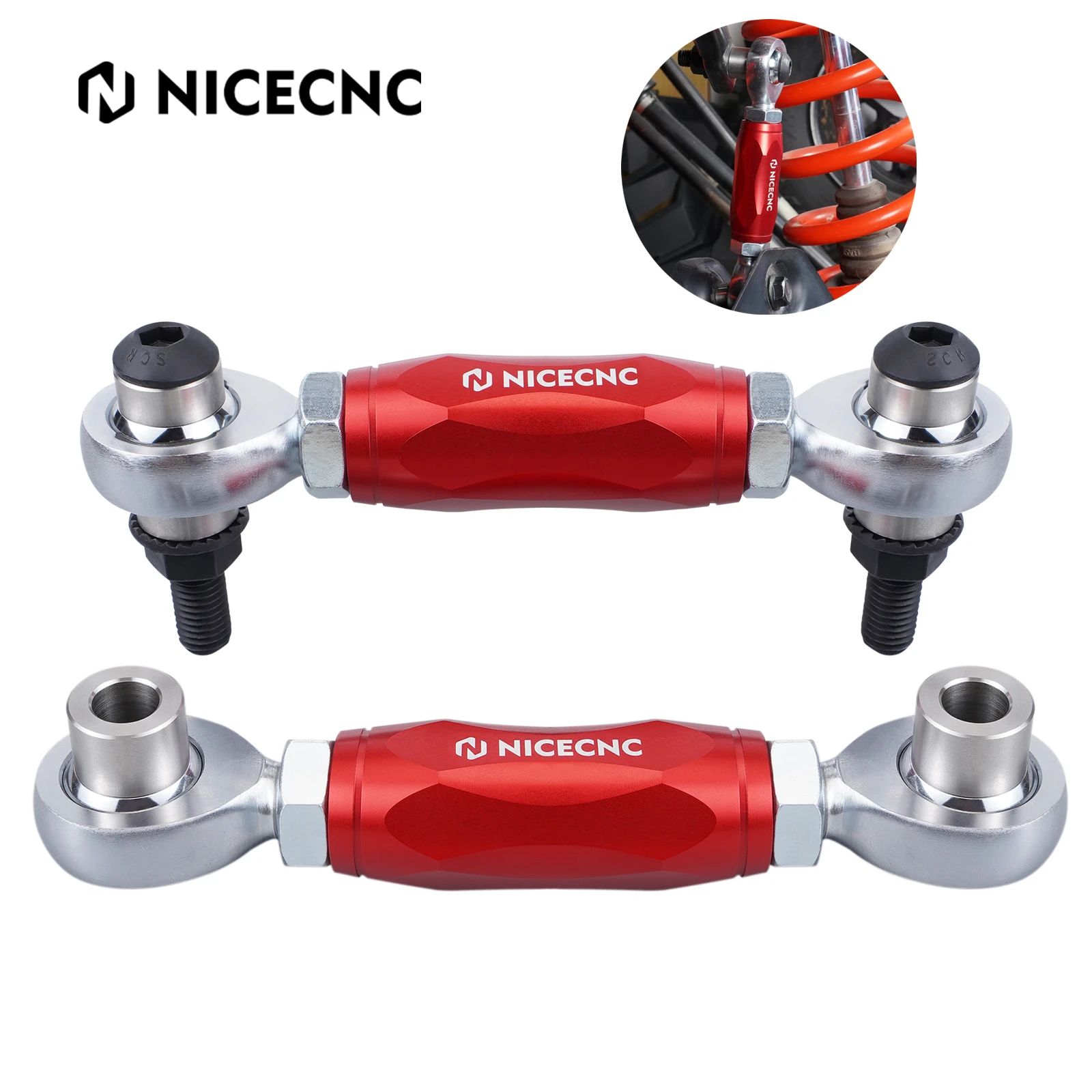 

NICECNC For Can-Am Maverick X3 New UTV Front & Rear Sway Bar Stabilizer Link Kit Max R 4x4 Turbo 2018-2022 2017 UTV Parts