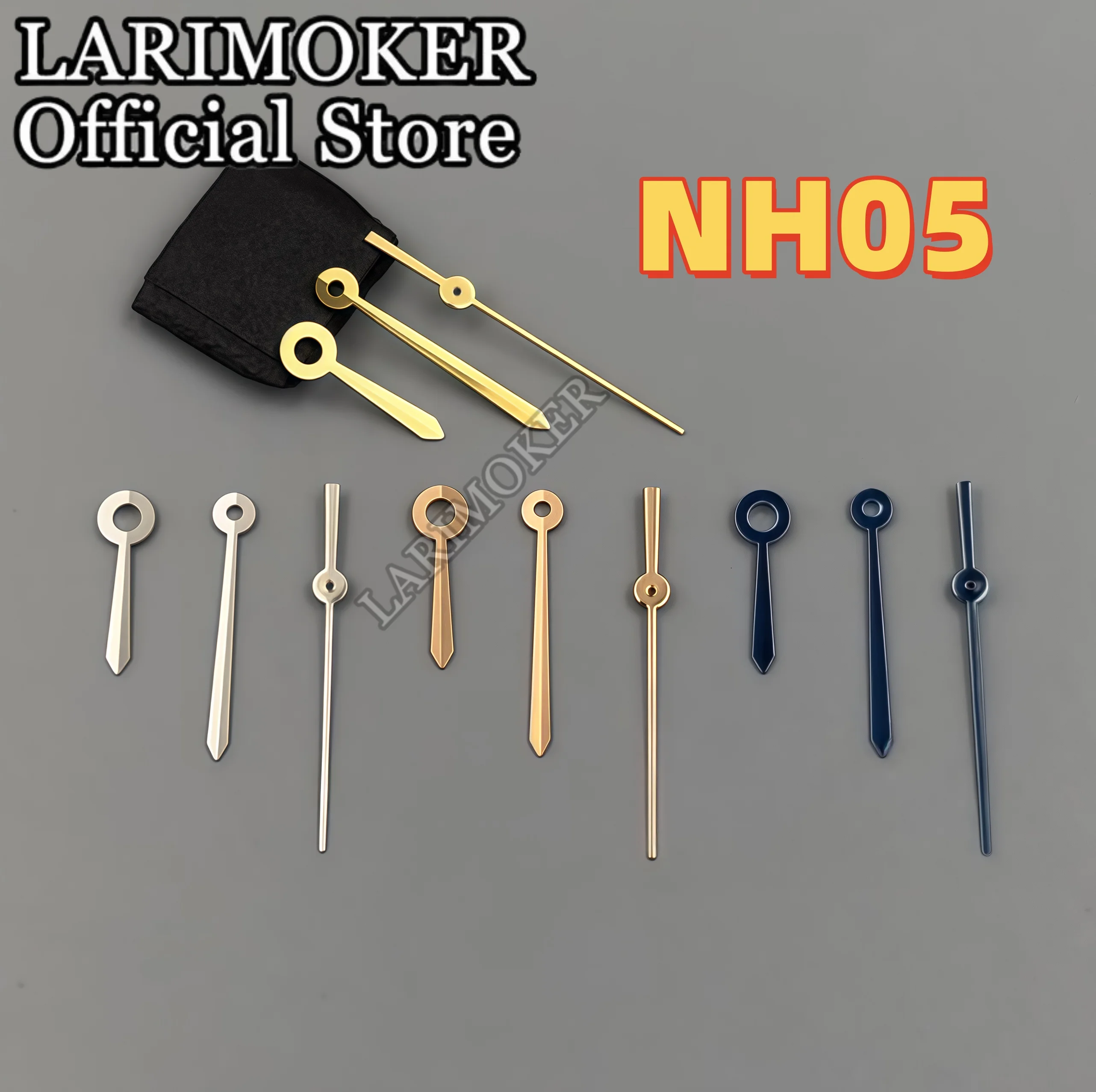 

LARIMOKER 6mmx10mmx10mm silver gold rose gold blue watch hands for NH05 movement watch accessories fits 24.5mm dial