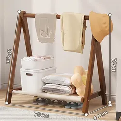 Simple Folding Coat Rack Floor Clothes Rack Temporary Bedside Storage Clothes Storage European-Style Clothes Rack