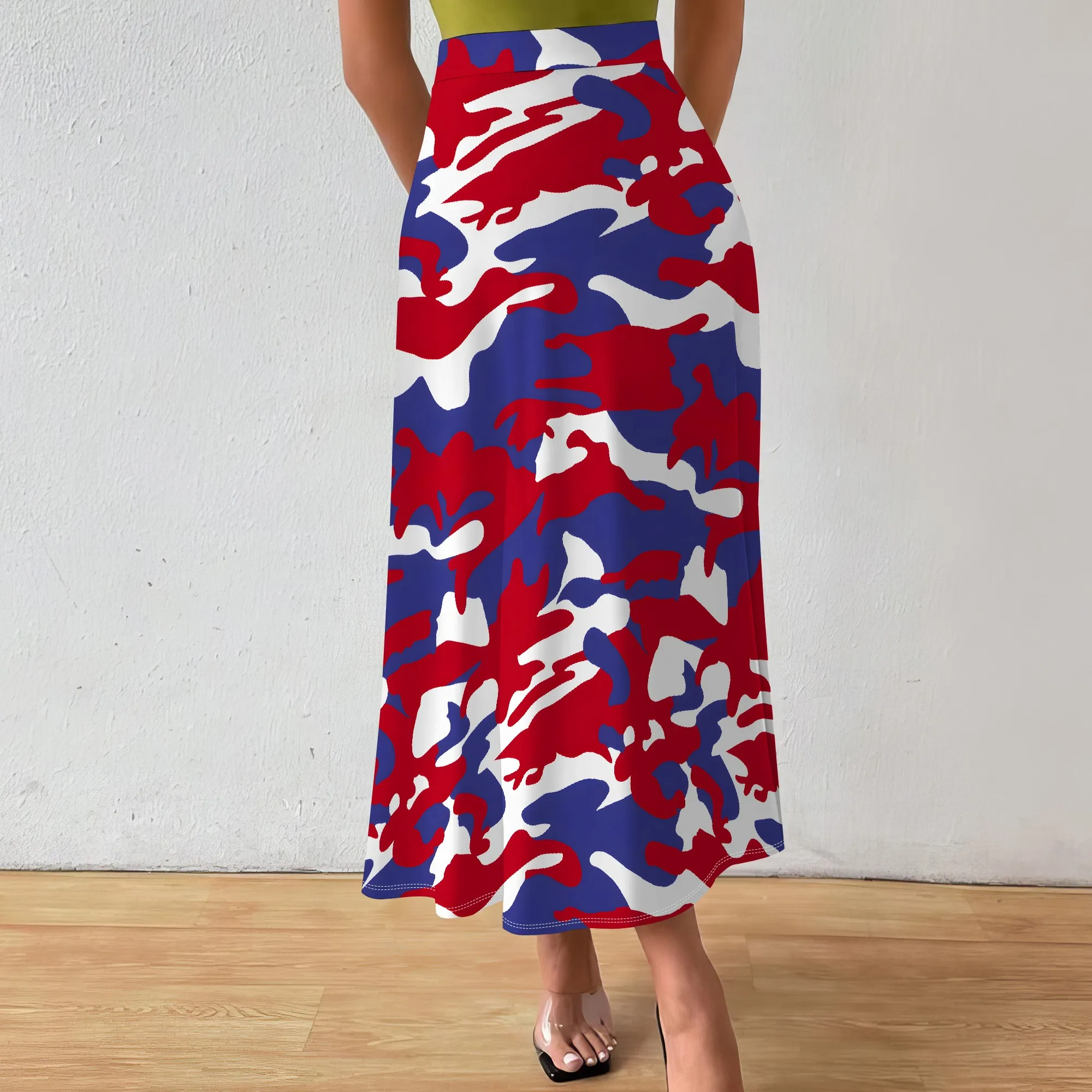 Women's  Sexy Loose Fashion Printed Hem Club Party Casual Vacation Long Skirt