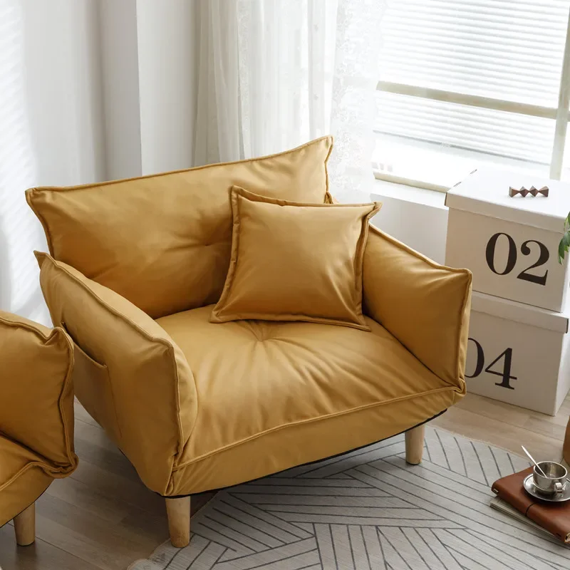 Convertible Adjustable Sofa Couch and Love Seat Japanese Furniture Fold Down Futon Sofabed Ideal for Living Room, Bedroom, Dorm image 6