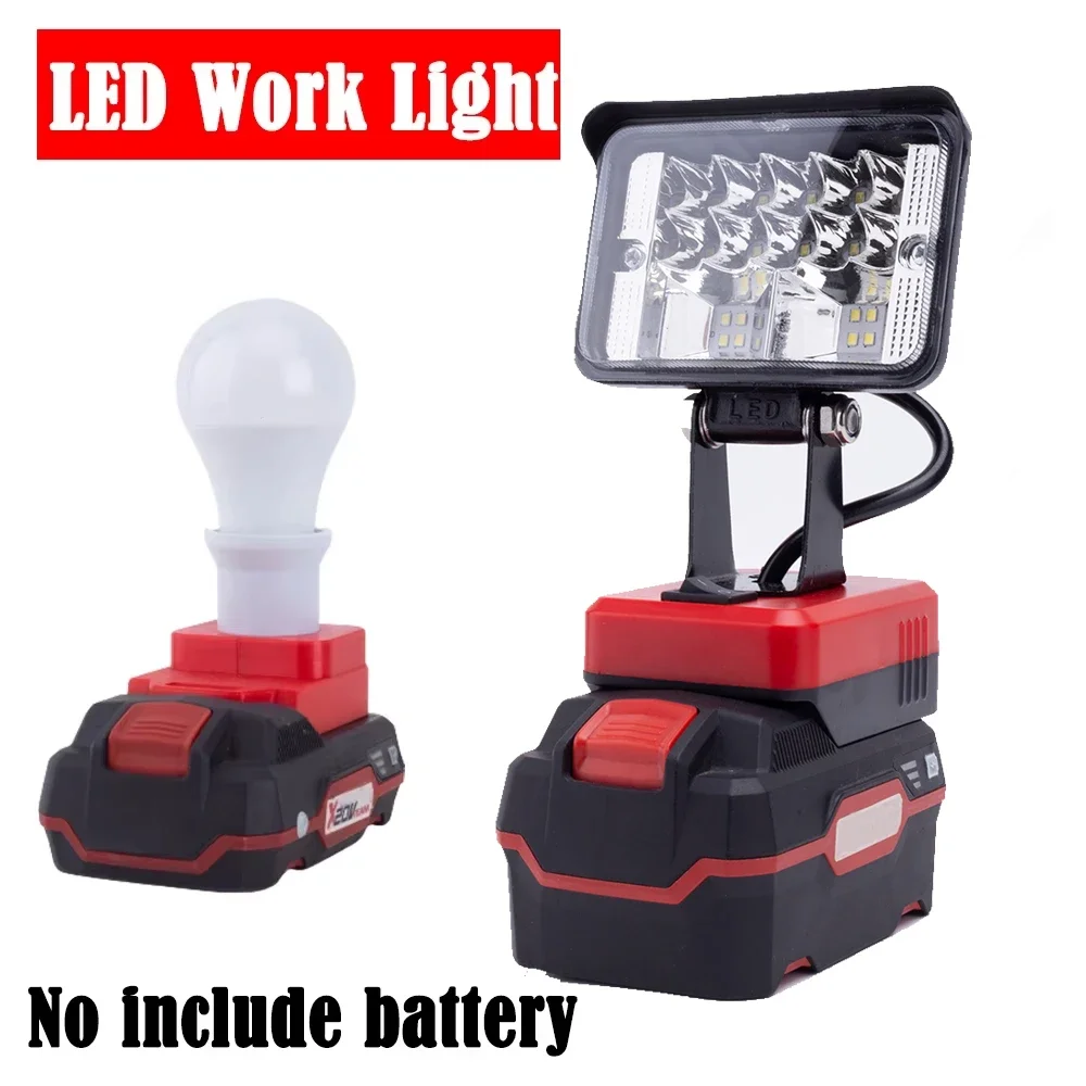 Luz LED de trabajo inalámbrica para Parkside X20V, batería de iones de litio, lámpara portátil para exteriores, luz de trabajo, lámpara de