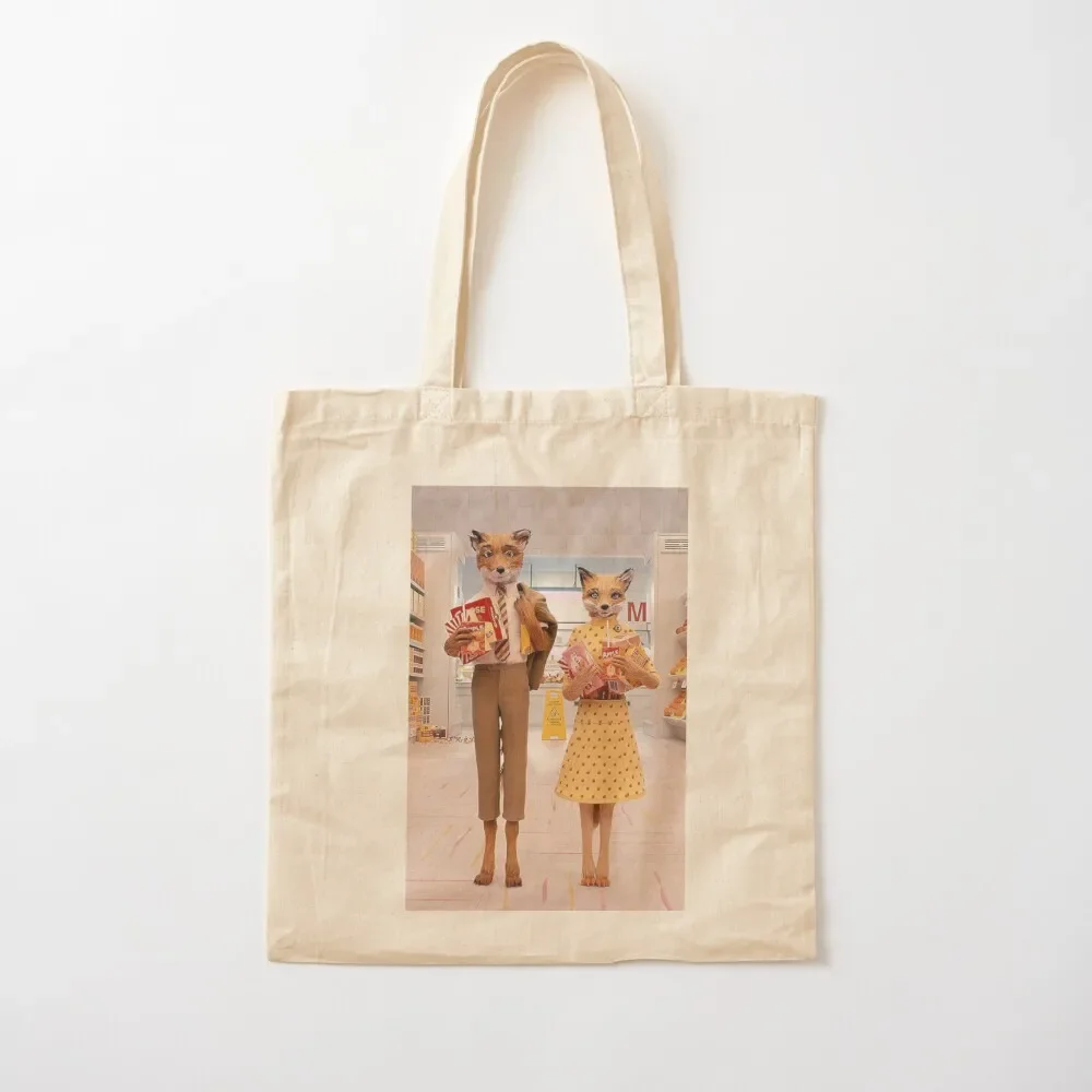 Fantastic Mr. Fox at the grocery store! Tote Bag sacs de shopping free delivery bags Women's shopper bag shopper bags Tote Bag