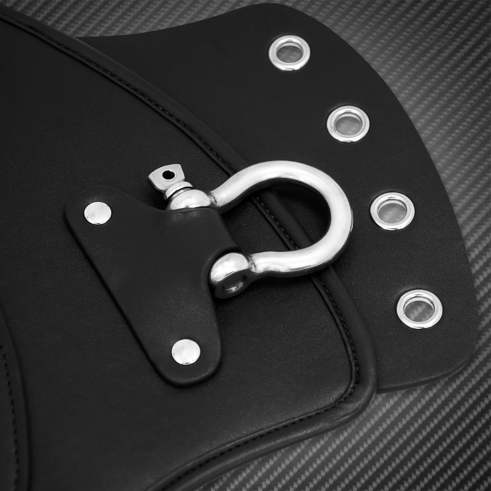 Universale Del Motociclo Calore Sella Scudo Deflettori DELL'UNITÀ di elaborazione In Pelle Nera Per Harley Sportster XL 883 Touring Dyna Softail 1985-2017