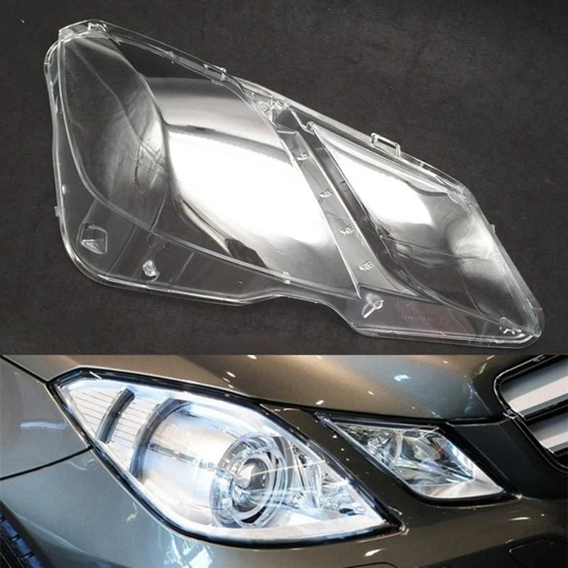 2Pc Car Front Transparent Cover Head Light Lamp Lampshade For Benz W207 E200 E260 E300 E350 E500 E-Class Coupe 2009-2012