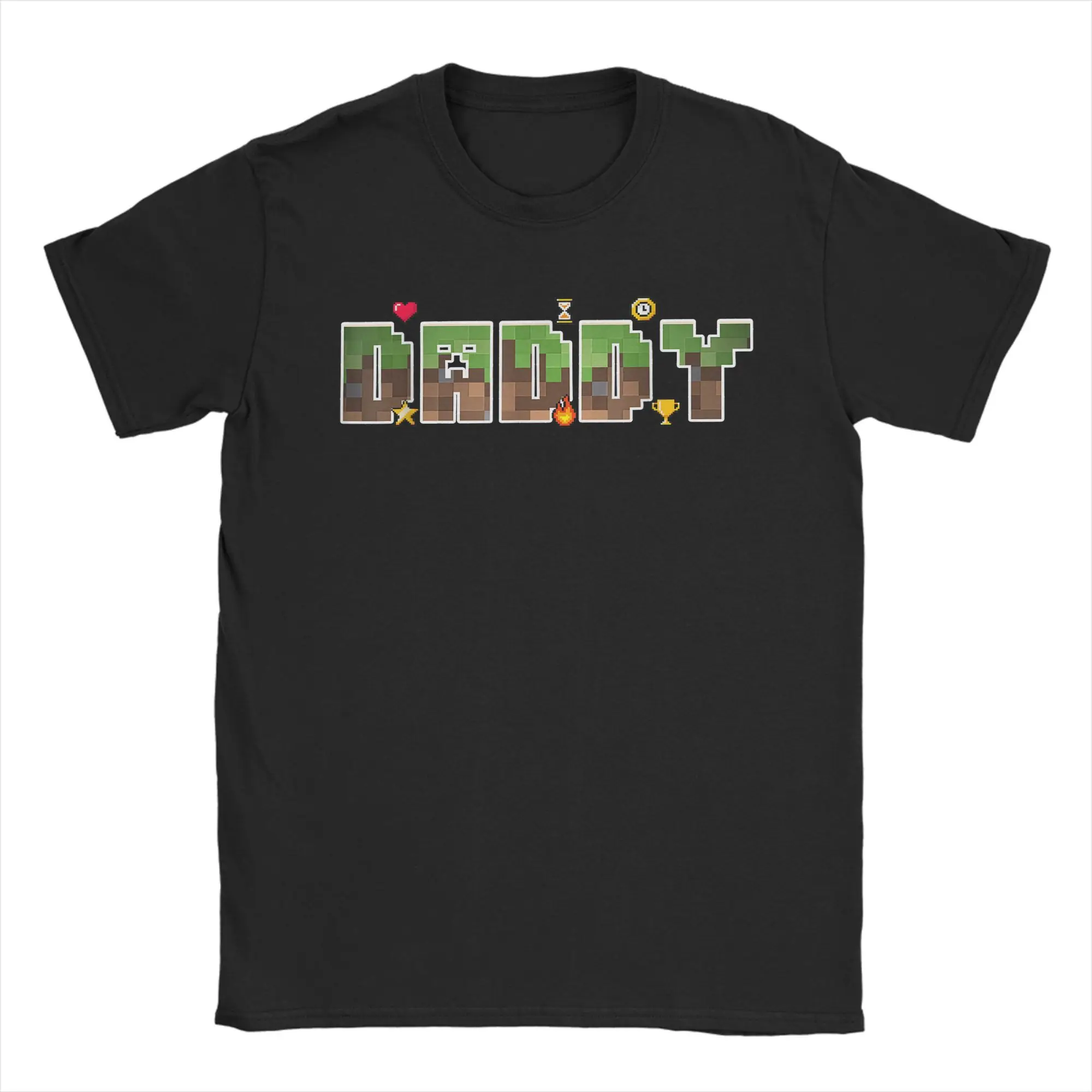 

Мужские футболки Pixel Daddy Happy Father's Day, забавная футболка из 100% хлопка, футболка с короткими рукавами и круглым вырезом, одежда для вечеринки