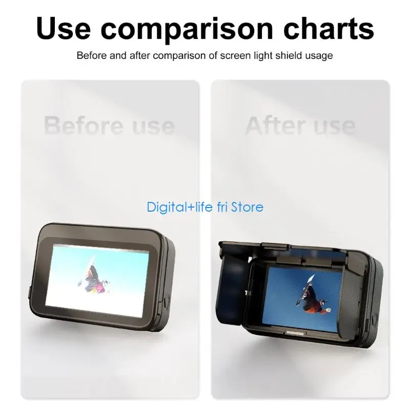 E06D Collapsible Camera Shade Blocking Scattered Light Enhances Visual For